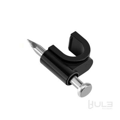 Grapas para Cable 6mm Negro